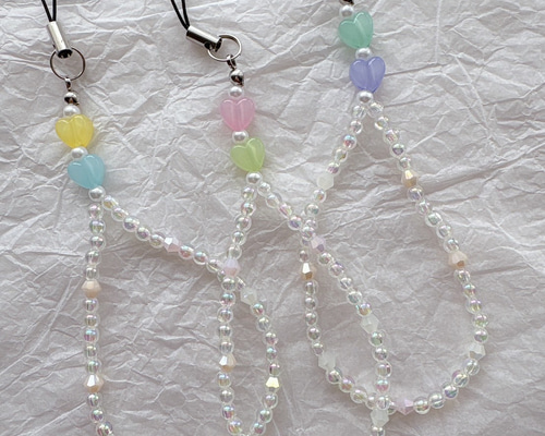 ビーズストラップ♪ カラービーズストラップ 【PUD041】 | pudi