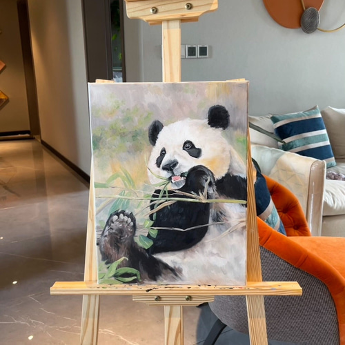 ペットの油絵オーダー制作 うちの子 犬 猫 ペット パンダ 動物