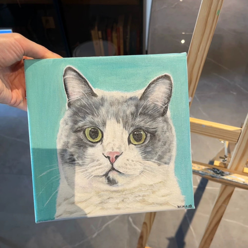 かぼちゃ ペット似顔絵オーダー 絵画 原画 ペット 犬 猫 動物 ペット似顔絵 オーダーメイド イラスト 犬 猫 お描きします