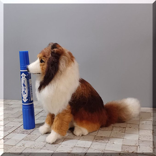 羊毛フェルト シェルティ みるきな様 羊毛フェルト 犬 シェルティ