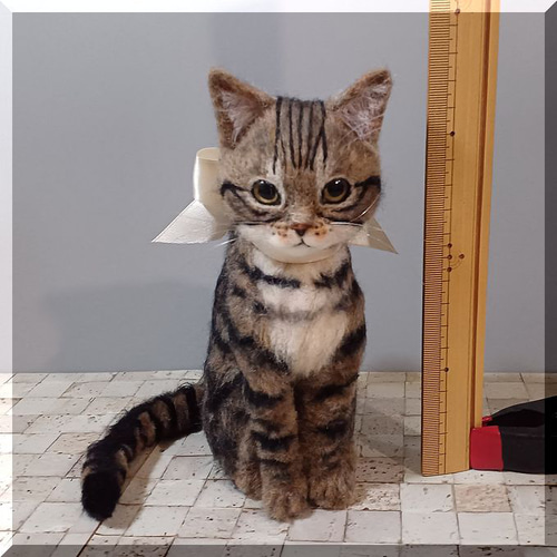 羊毛フェルト 猫 キジトラ猫さん キジトラ ねこ ネコ 猫