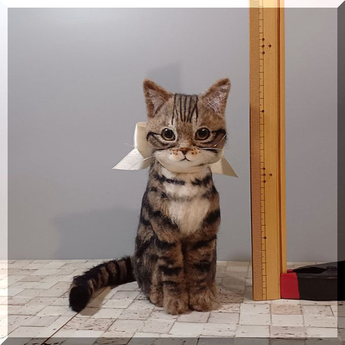 羊毛フェルト 猫 キジトラ猫さん キジトラ ねこ ネコ 猫