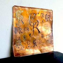 フランス1900年代 ステンシルシート イニシャル モノグラム 刺繍図案