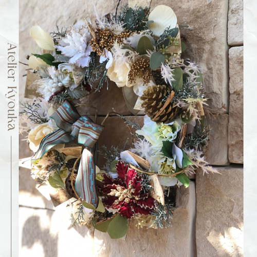 超早割2025クリスマス》送料無料/クリスマスリース/アーティフィシャル