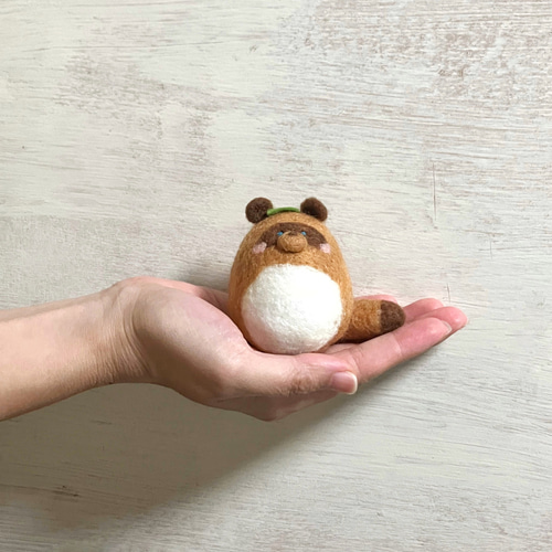 たぬき たぬきさん×だるまさん羊毛フェルト <0608z羊毛フェルト