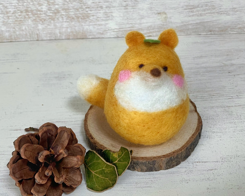 かわいい♡楽しい♪羊毛フェルト『子ぎつねさん』羊毛マスコットキット