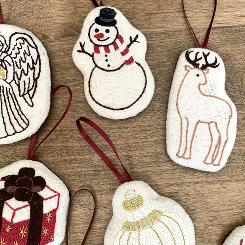 クリスマス⭐︎刺繍オーナメント 10個セット その他インテリア クリスマス⭐︎刺繍オーナメント 10個セット その他インテリア