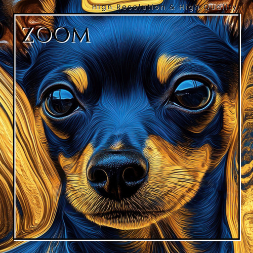 青と金 - ミニチュア・ピンシャー犬 No.2】ミニピン・ゴールド・ペット