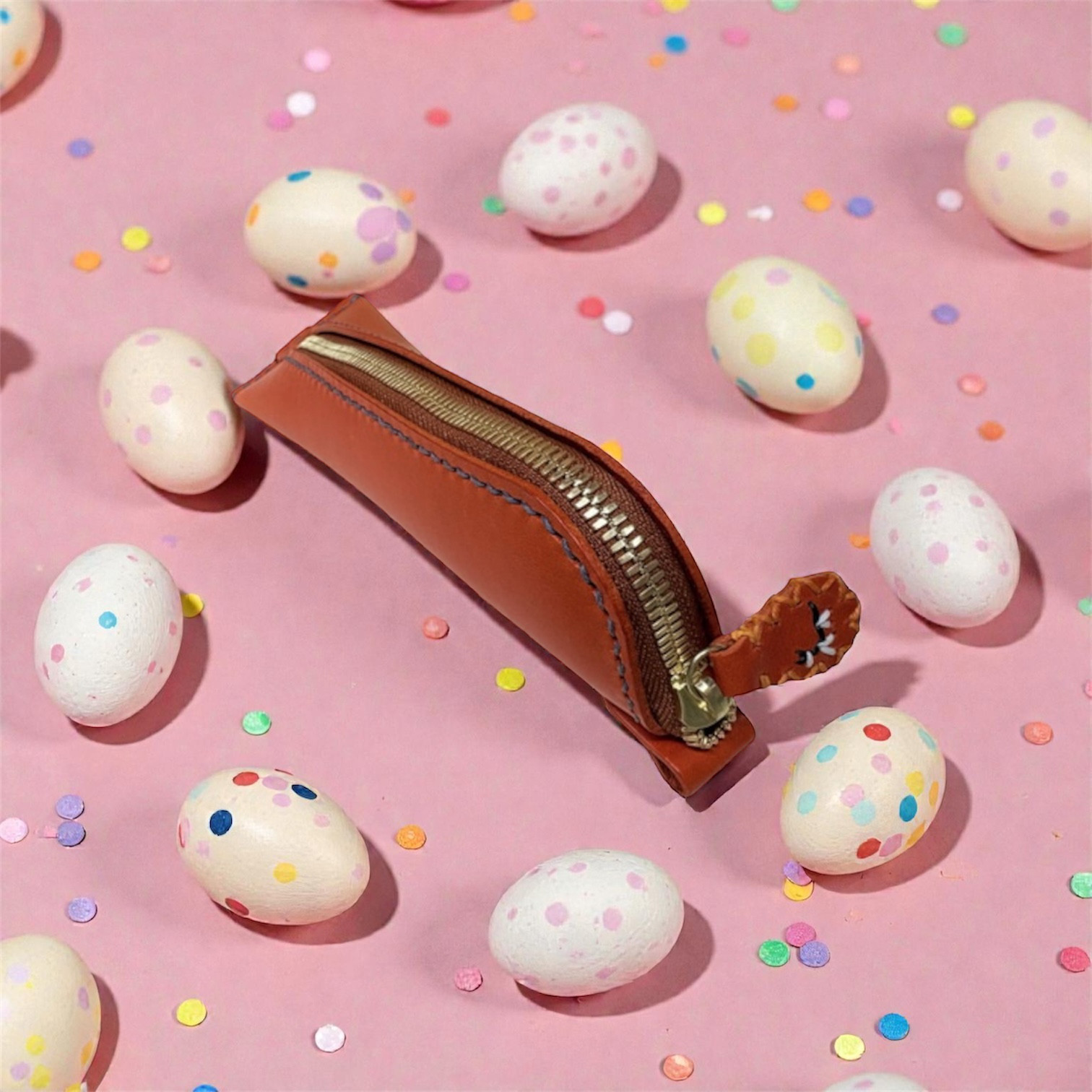 イタリアンレザー手縫いのペンケース(who are you?)