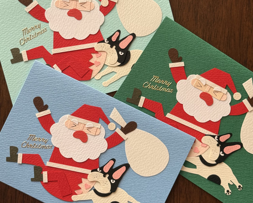クリスマスカード　ハンドメイド♪ CH-16】 手作りクリスマスカード | サンタさんのお尻にガフツ