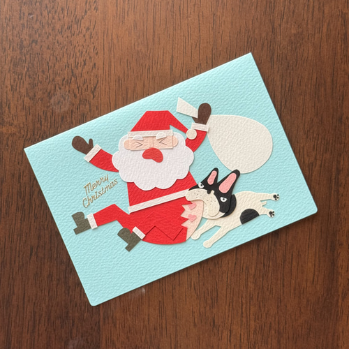 CH-16】 手作りクリスマスカード | サンタさんのお尻にガフツ