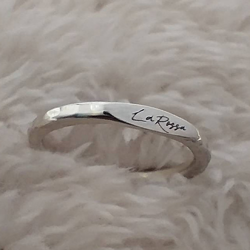 シルバー925製 槌目打ち シグネットRING 指輪・リング La Rossa 通販