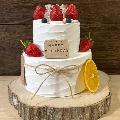 他の人はこちらも検索 イチゴのクレイケーキ 2段飾り付き バースデー 誕生日 その他