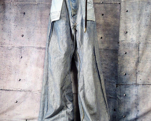 No.617【olive/Y2K】再構築 リメイク デニム ミリタリー ハカマ No.617【olive/Y2K】再構築 リメイク デニム ミリタリー ハカマ No.617