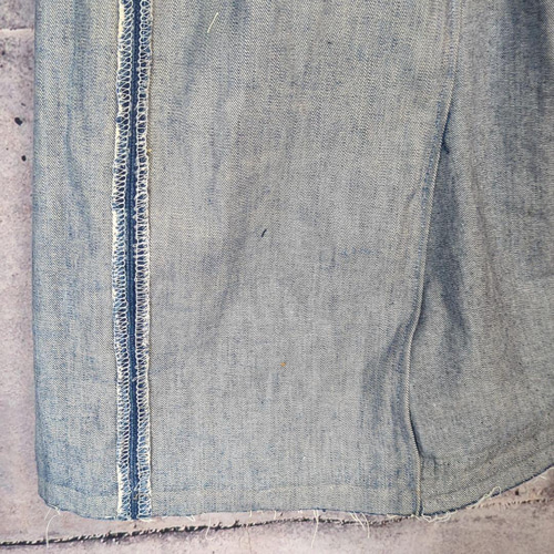 ㉜オリジナルリメイクデニムインサイドアウトワイドフレア ドッキング