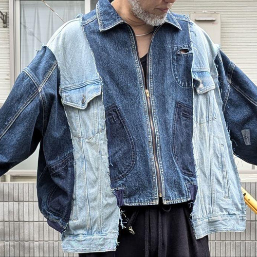 オリジナル リメイク オーバーサイズ ドッキング デニム