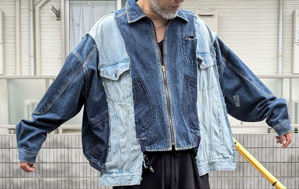 オリジナル リメイク オーバーサイズ ドッキング デニム オリジナル リメイク オーバーサイズ ドッキング デニム