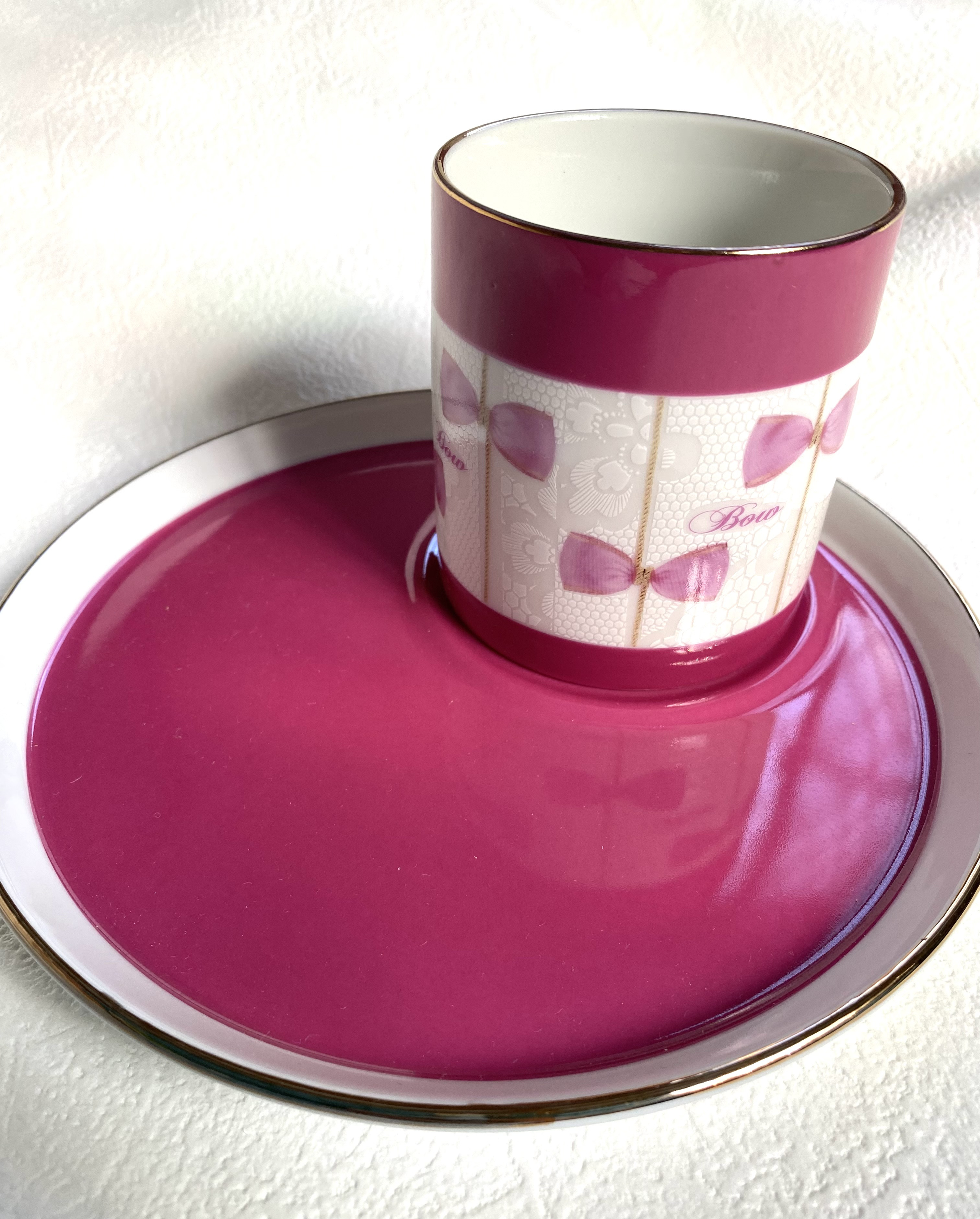 リボンのカフェプレート