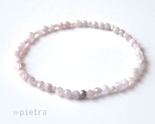 再販］クンツァイトとピンクオパールとマザーオブパールのゴム