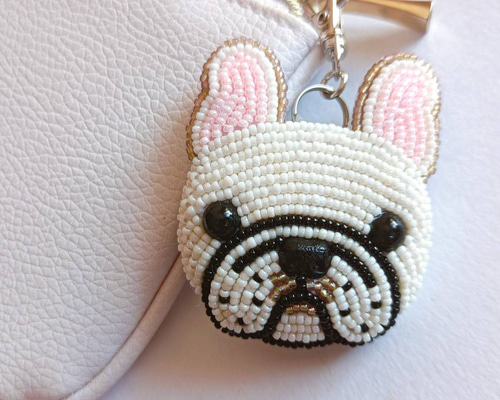ハンドメイド•トートバッグ•バネポーチ•リールキーホルダー•フレンチブルドッグ ハンドメイド•トートバッグ•バネポーチ•リールキーホルダー