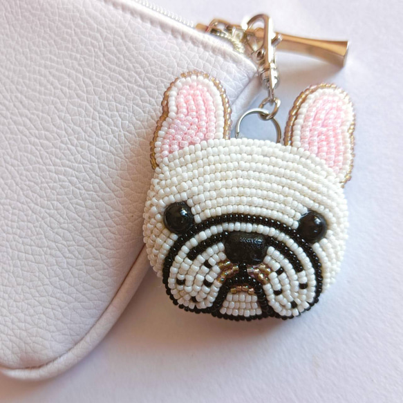 フレンチブルドック チャーム・バッグチャーム・キーホルダー 金具の