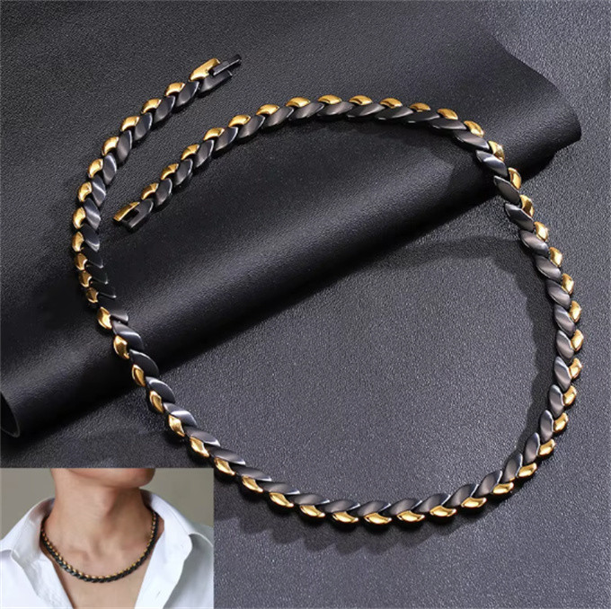 電磁波対策 ステンレス鋼 チタン鋼 ジュエリー 磁気 ネックレス ブレスレット バングル アンクレット 健康SSP205