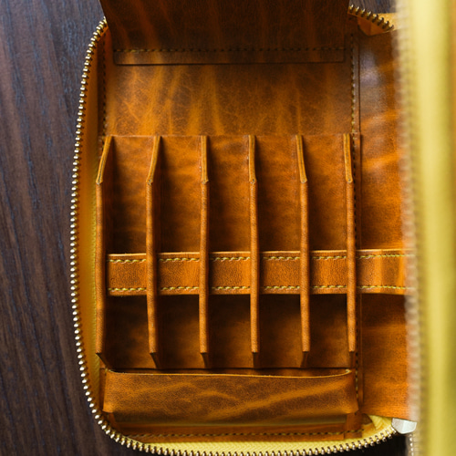 本革ラウンドジップ 万年筆ケース ペンケース 56hobby 通販 18379607