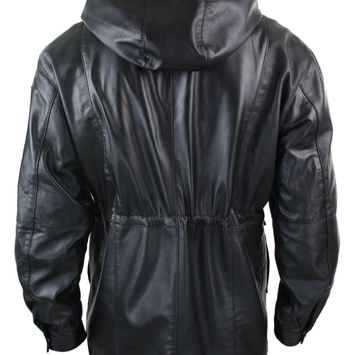 羊革フード付きサファリコート Sheep Leather Safari Coat with Hood