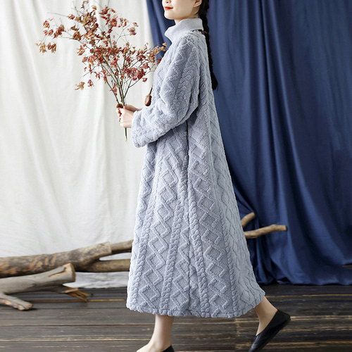 秋冬 ツイード ワンピース シンプルなデザイン 無地 レディース2304