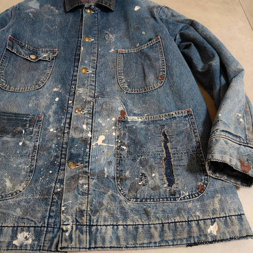 パッチワークリペア ビンテージ sears デニム カバーオール パッチワークリペア ビンテージ sears デニム カバーオール
