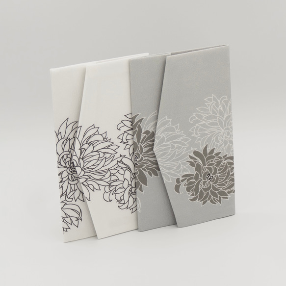 京友禅　金封袱紗（ふくさ）『ONE TONE』　菊　モノトーン　 1枚目の画像