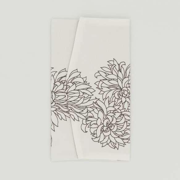 京友禅　念珠入れ『ONE TONE』　菊　モノトーン 2枚目の画像