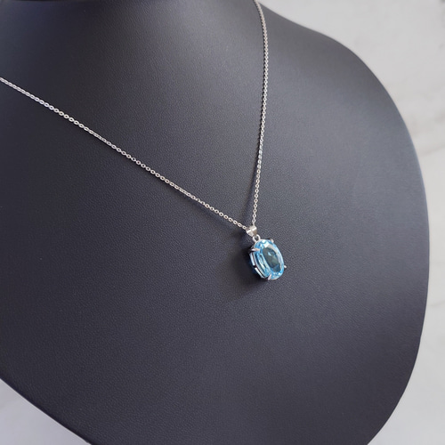 ブルートパーズ青色涙型ネックレス 送料無料 レディース ネックレス しずく型 ペンダント 涙のよう