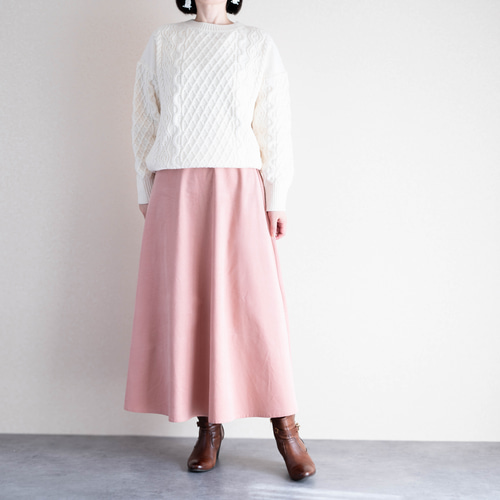 春待ちカラー フレアスカート 軽くてあったかいコットンコーデュロイ