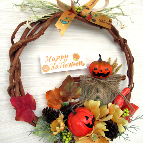 専用 ハロウィンリース 3点 おまとめ ハロウィンリース飾り 小24-5 リース kisetukazari2 通販