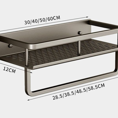 浴室ラック 粘着式 タオル掛け付き マルチラック バスルームラック