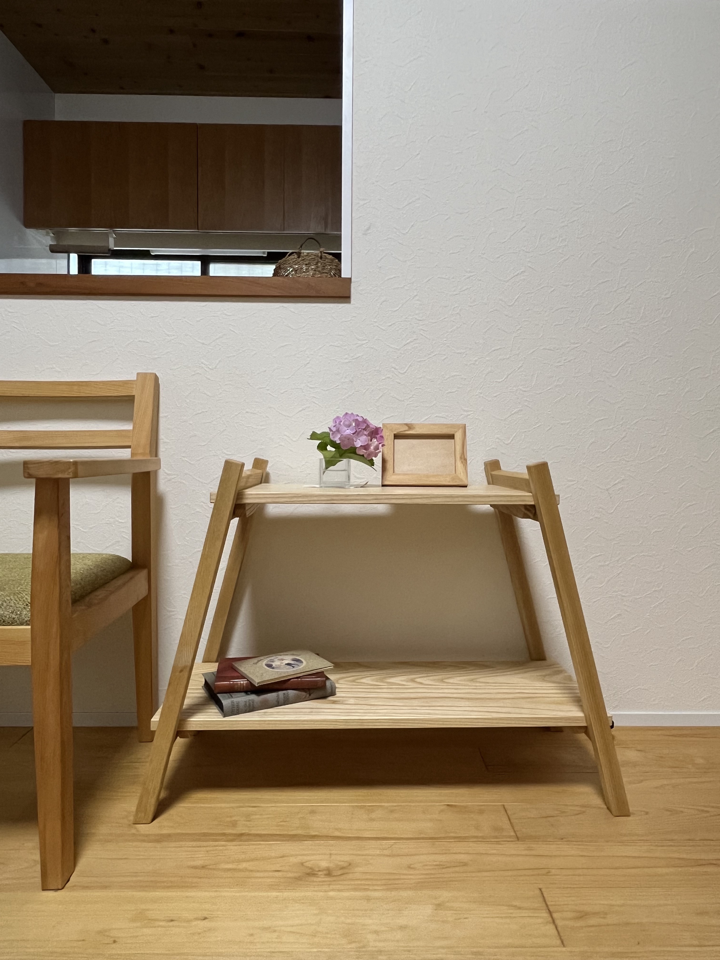ハンドメイド　テーブル　ディスプレイ台　飾り棚　奥行30cm