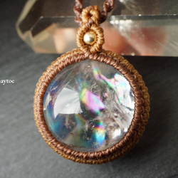 レインボー水晶（アイリスクォーツ）七色天然石＊お守りチャクラ