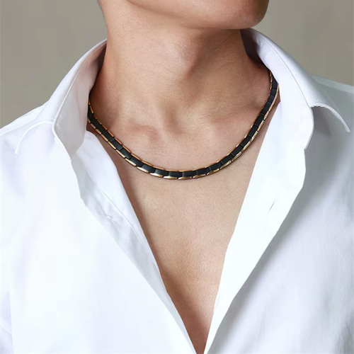 健康磁気アクセサリー ネックレス 黒色 ¥12000