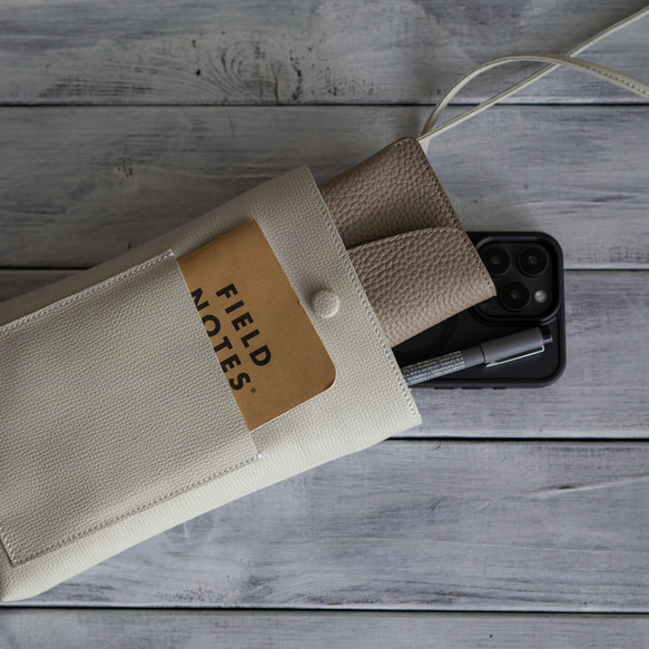 義大利真皮垂直手拿包 防水輕量迷你包 單肩包 [酒紅色] 第5張的照片