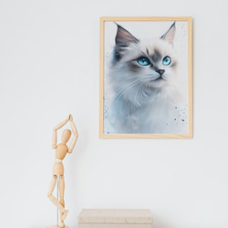 動物画、ペット画(本格水彩画) ペット似顔絵オーダー 肖像画 水彩画 虹組限定デザイン 虹の花