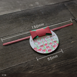 ギフトタグ クリスマス用 ※リボン・ラッピングタイ付き 円形 55×55mm 8枚目の画像