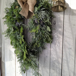 受注制作 】ユーカリとコニファーのフレッシュリース＊* リース Chêne