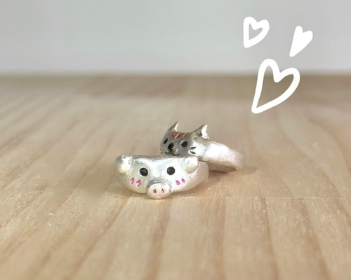 リング☆ハンドメイド   展示品 ブロンズ造形作家・コイズミタダシ リングスタンド・置き時計