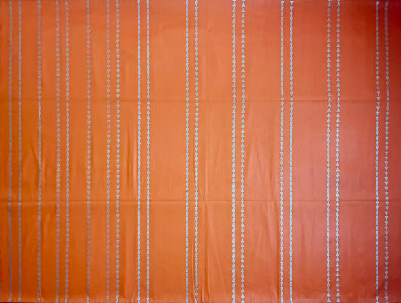 アフリカ生地  WOODIN オレンジ プレーン コットン 3枚目の画像