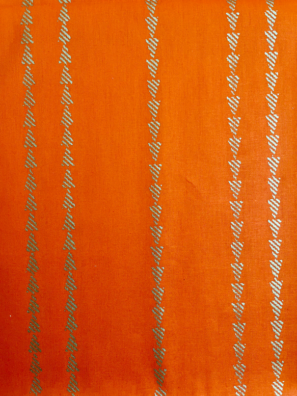 アフリカ生地  WOODIN オレンジ プレーン コットン 5枚目の画像