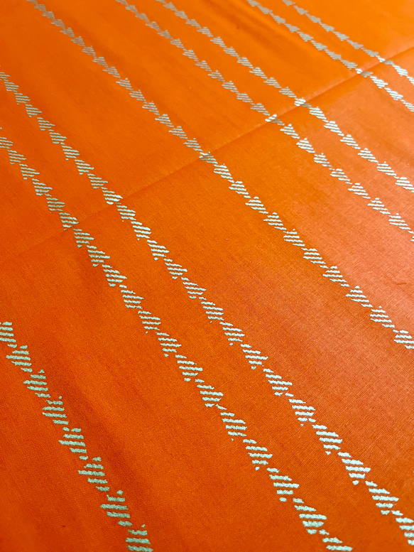 アフリカ生地  WOODIN オレンジ プレーン コットン 1枚目の画像