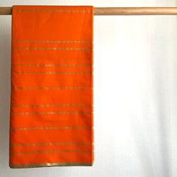アフリカ生地  WOODIN オレンジ プレーン コットン 2枚目の画像