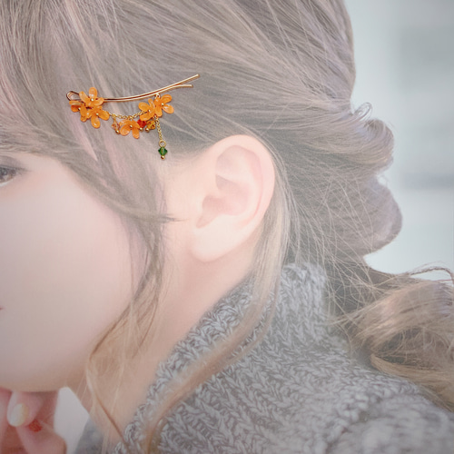 R*︎様 金色の花模様ヘアピン 和風金色花模様ヘアピン - メルカリ