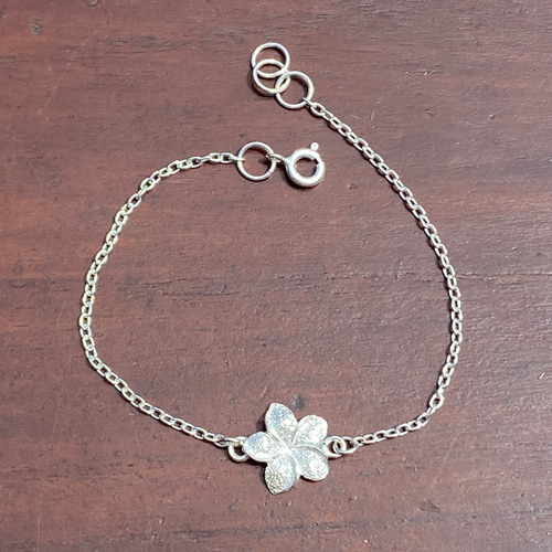 シルバー チェーンブレスレット 花モチーフ 華 誕生石 ブレスレット silver シルバー925 スターリングシルバー
